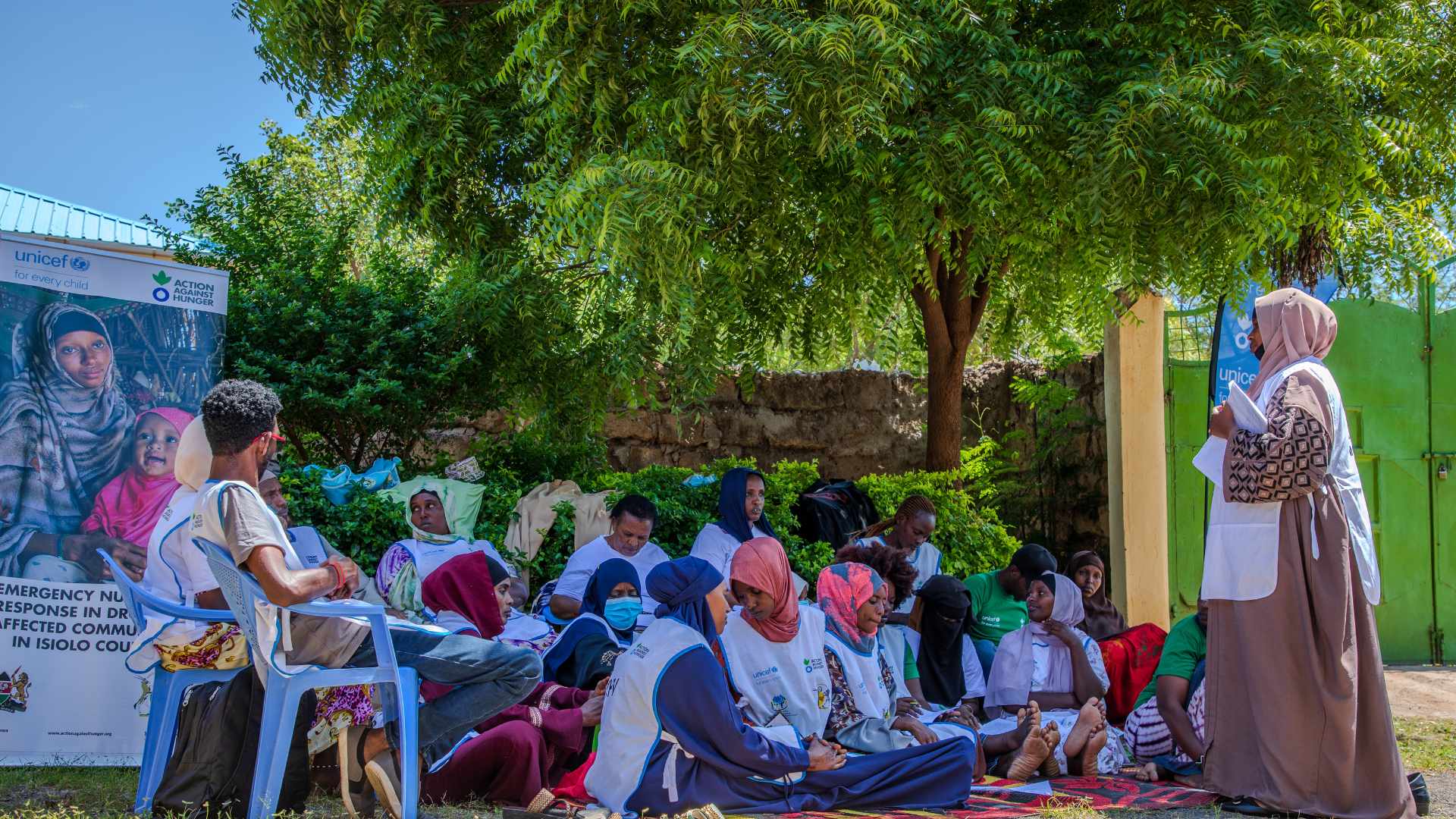 Malnutrition prevention training for community in Kenya.