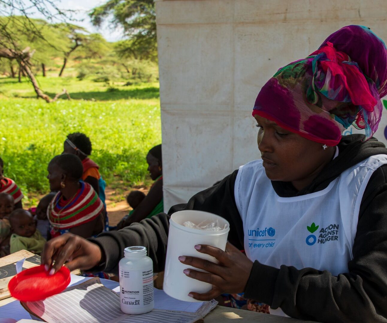 Action Against Hunger nutrition nurse in Kenya.