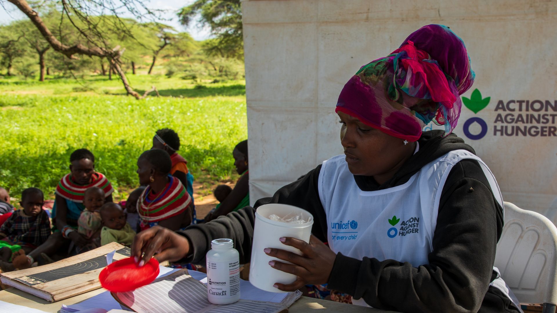 Action Against Hunger nutrition nurse in Kenya.