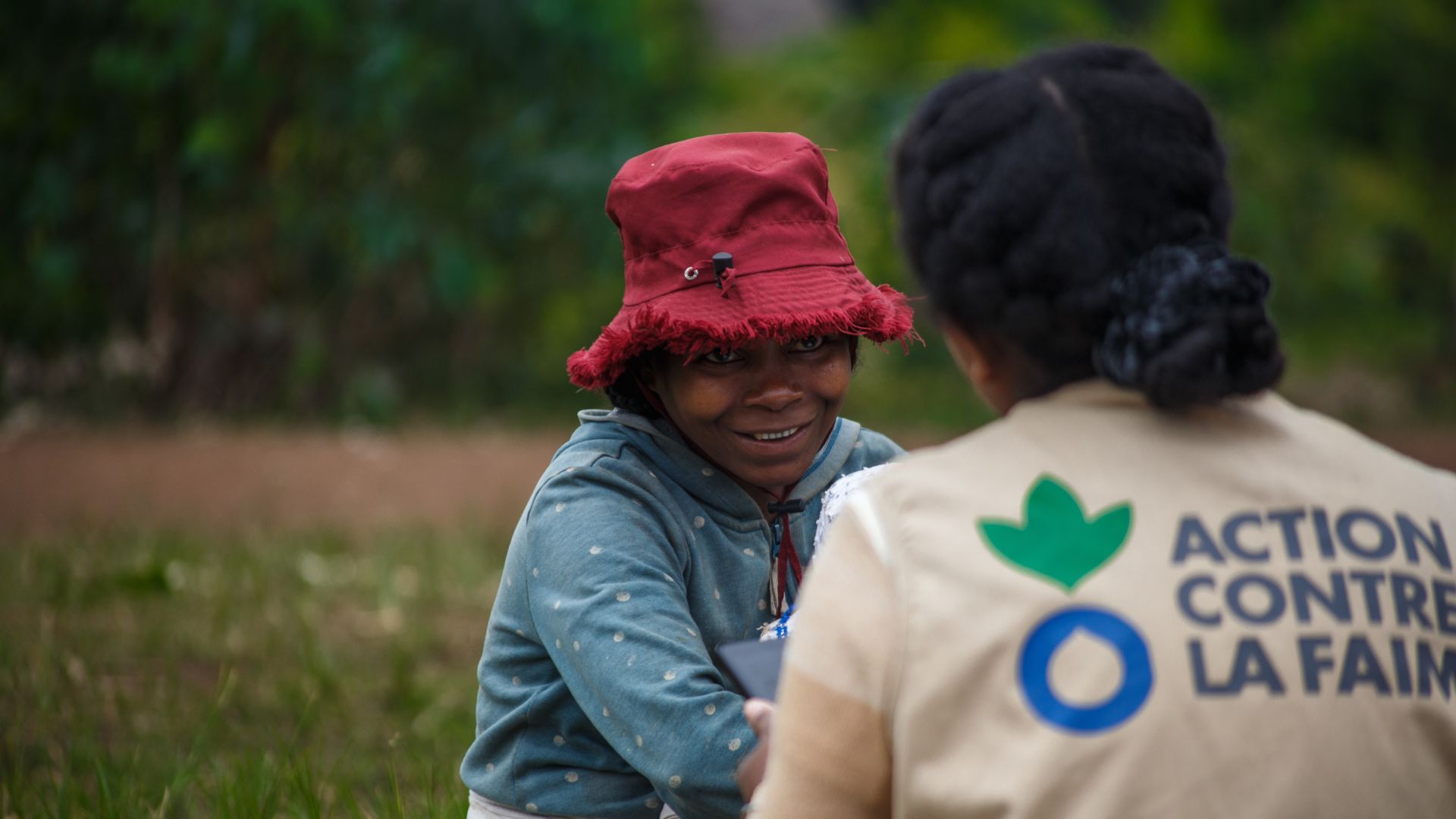 Action Against Hunger staff carry out a nutrition survey in Madagascar.