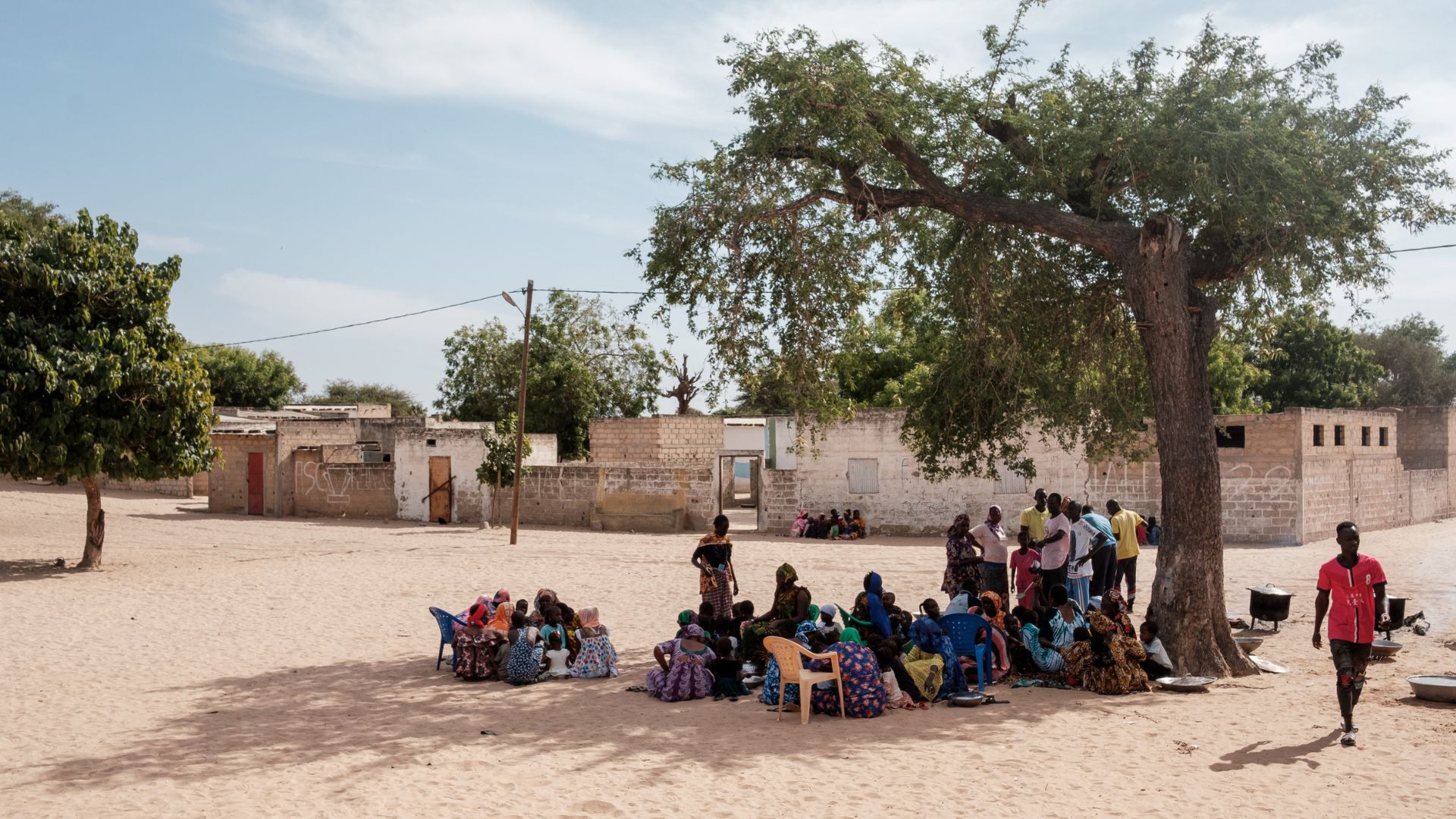 A community meeting in Louga, Senegal, where Action Against Hunger runs it's Bolo Xeex Xibon project.