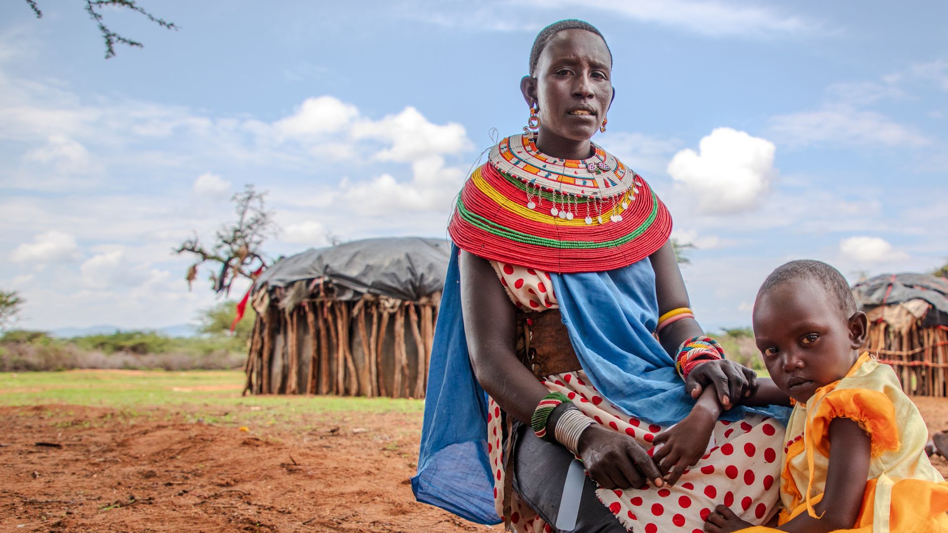 Nolntulan and her toddler Rashaei from Kenya. Rashaei has been diagnosed with moderate acute malnutrition.